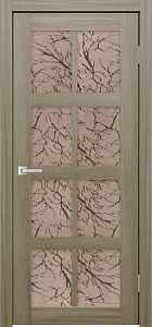 Товар Межкомнатная дверь Легенда К-8 Тон Неаполь Остекление Гранит бронза